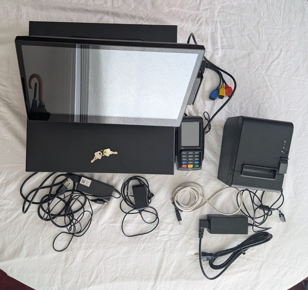 Bar POS & Cash Drawer: TouchDynamic Pulse Ultra WS + PAX S300 + Epson TTM-T20III