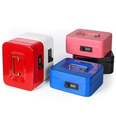 Cash Box with Money Tray Medium Money Box with Combination Lock 7 4/5″ x 6 4/…