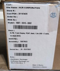 NEW NCR XL7W POS 5907-5310-0002 7″ Display w Ingenico Card Reader PCAP