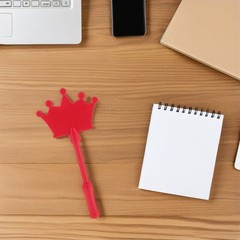 Lightweight Portable Payment Wand Clip in Red for Contactless Card Transactions