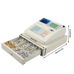 Electronic Cash Register, 48 Keys Raised Keyboard, Thermal Print Head US STOCK