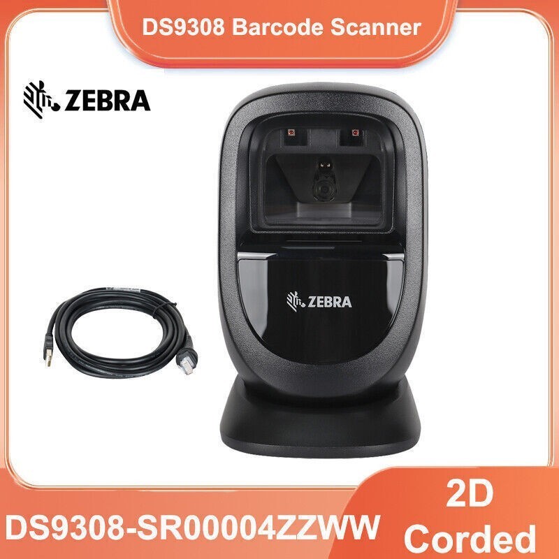Zebra DS9308-SR00004ZZWW Desktop Hands-free 1D/2D Barcode Scanner with USB Cable