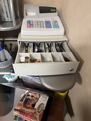 Sharp XE-A101 Electronic Cash Register Cash Drawer High Contrast, NO KEY (WORKS)