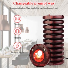 Retekess TD158 Wireless Paging Queuing Calling System 10 Coaster Cafe Clinic Bar