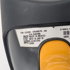 Symbol LS2208-SR20007R-NA USB Barcode Scanner with Cable Black Yellow