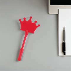 Red Lightweight Reusable Payment Wand with Card Slot for Contactless Tap Pay