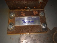 Material Unroll and Reroll Unit with Tapeler Applying System Mfg. Unknown Used
