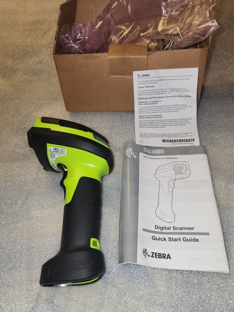 Zebra DS3608-ER Rugged Handheld Scanner No Cable Encluded