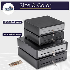 13″ Electronic Cash Register Drawer for Point of Sale (POS) System with 4 Bill 5
