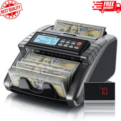 AL1000 Money Counter Machine with Value Counting, Support Dollar and Euro, UV, M
