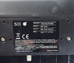 SII SEIKO RP-D10 THERMAL POS RECEIPT PRINTER With NEW POWER CABLE CORD