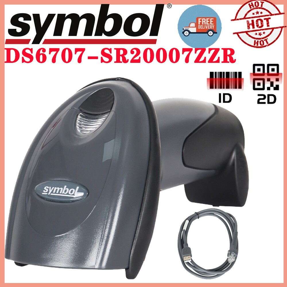 Motorola Symbol DS6707-SR20007ZZR USB 2D Handheld Barcode Scanner