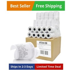 Thermal Paper Receipt Roll 2-1/4″ x 50′ BPA Free 50 Rolls