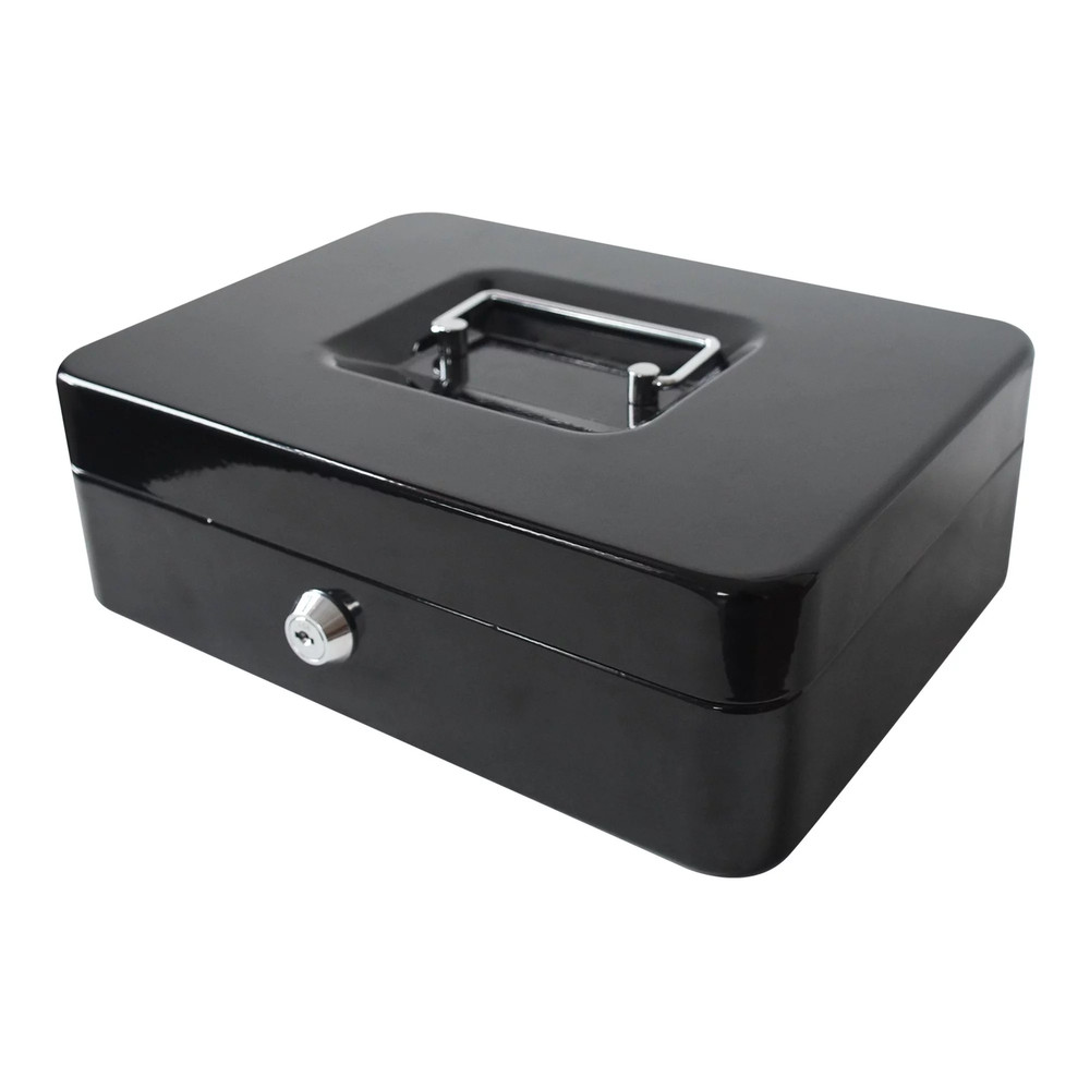 Basic Metal Cash Box with Cash Tray and Key Lock