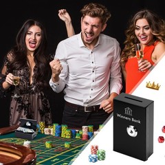 CroBlissful 3 Pcs Metal Casino Cash Box for Gambler, Winners Bank Pocket Size…
