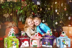 5 PCS Christmas Surprise Money Box Cash Gift Card Holder 250 PCS Transparent