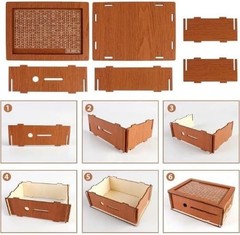 10000 Savings Challenge Box,Cash Vault Wooden Savings Box,kakeibo Money Box,W…