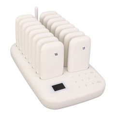 Wireless Calling System 16 Pagers 546yd Transmission 2 Working Modes Touch NPNF