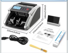 New AL1000 Money Counter Machine w/Value Counting, Support Dollar & Euro, UV, M