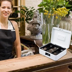 Large Cash Box with Combination Lock,Safe Metal Box for Money, Storage Lock B…