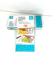 37 Tamper Evident Deposit Bags 1 Full Box and 1 Open Box of 12 Size 9×12 NEW