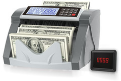 Contadora billetes doble motor UV MG IR detección falsa LCD conteo valor. NUEVO