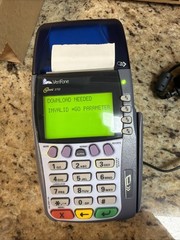Verifone OMNI 3750 credit card processing terminal w/ printer chip reader, swipe