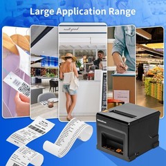 NetumScan 80mm POS Receipt Printer 300mm/s USB Thermal Standard, Black