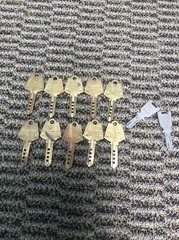 LOT OF 12 DIMPLE KEYS , 10 SAME 2 SAME