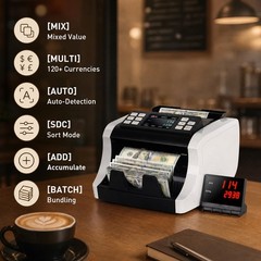 NUCOUN VC-1 Commercial Mixed Value Bill Cash Counter Machine