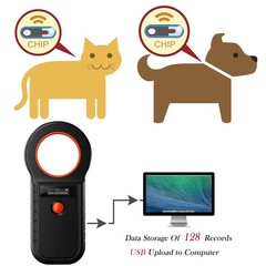 Microchip Scanner ISO11784/85 FDXB EMID Pet Dog Cat RFID Reader Data Storage