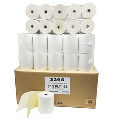 40 Rolls 3″ x 95′ Carbonless Receipt Paper – White/Yellow POS Cash Register Roll