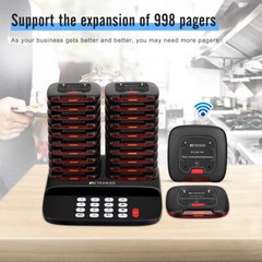 Retekess TD183 Restaurant Pager System Guest Queuing 20 Buzzers Food Truck Club