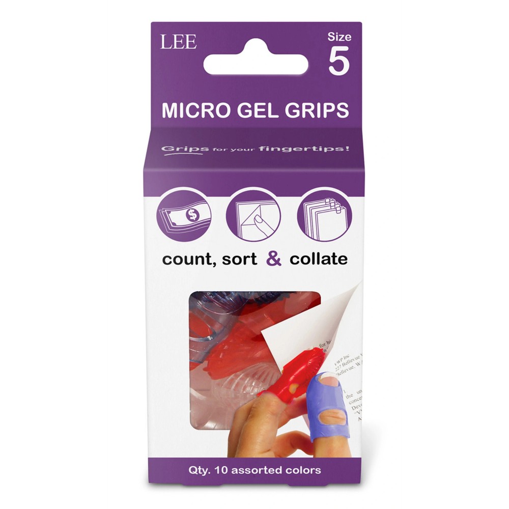 LEE Tippi Fingertip Grips, Assorted, #5, Pack Of 10