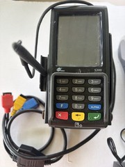 Lot of 3 Verifone VX520 & Pax S300 Credit Card Machine Terminal Readers Power On