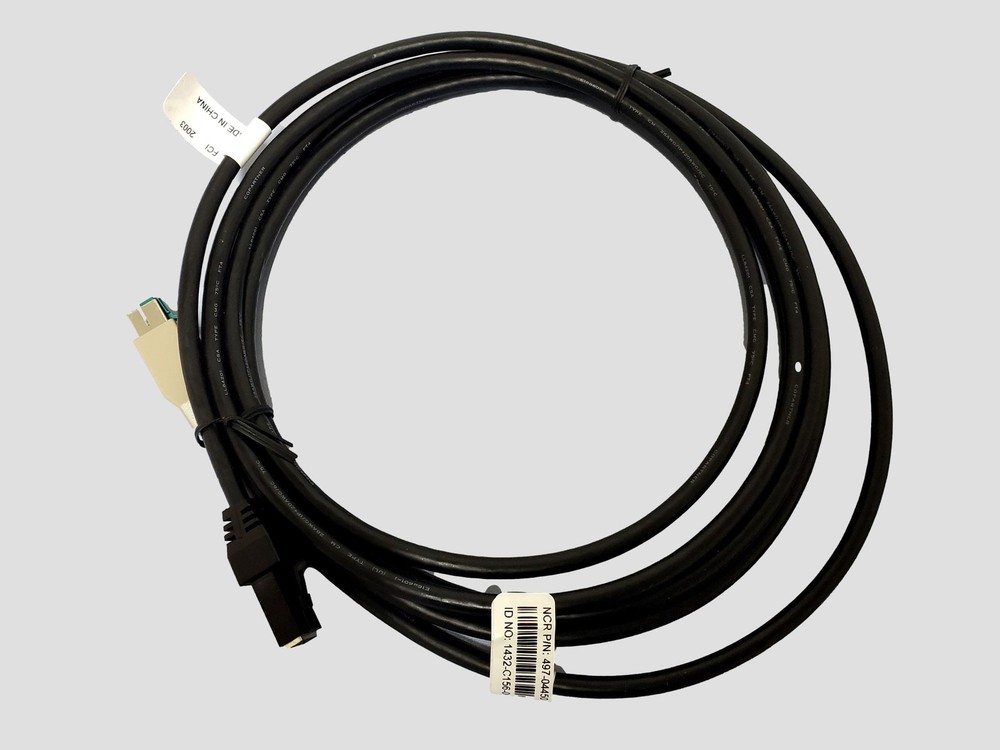 NCR POS Cash Register Power Control Cable Black 497-0445077