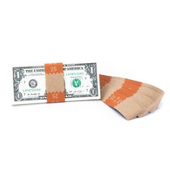 Natural Kraft Saw-Tooth $25 Currency Band (1,000)