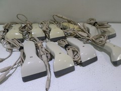 LOT OF 10 Unbranded SD-840 PS/2 Wedge Barcode Scanners