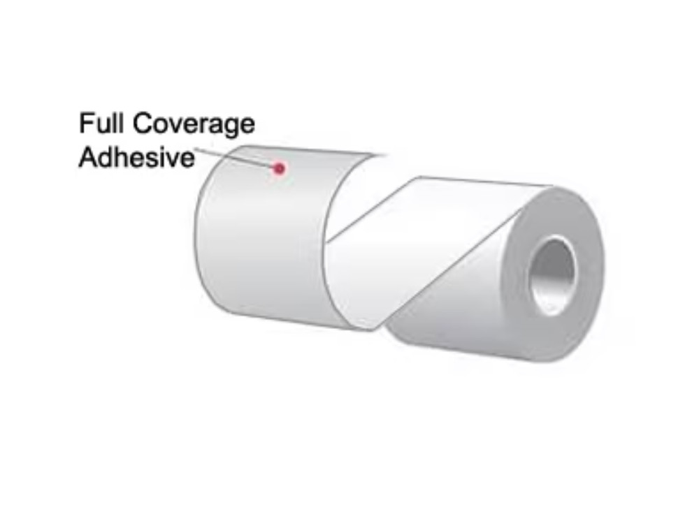 3.125 x 170′ 76g Full Coverage Adhesive Sticky Liner-Free Thermal Labels 50Rolls