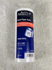 Alliance Bond Paper Rolls 3 Rolls 2.25″ X 140′ Sealed