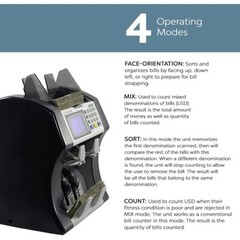 AccuBANKER AB7500 Mix Value Bill Counter USD EUR Counterfeit Detector Bank Grade
