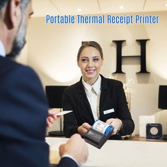 MIni 58mm Portable Wireless BT Pocket Mobile POS Thermal Label Receipt Printer