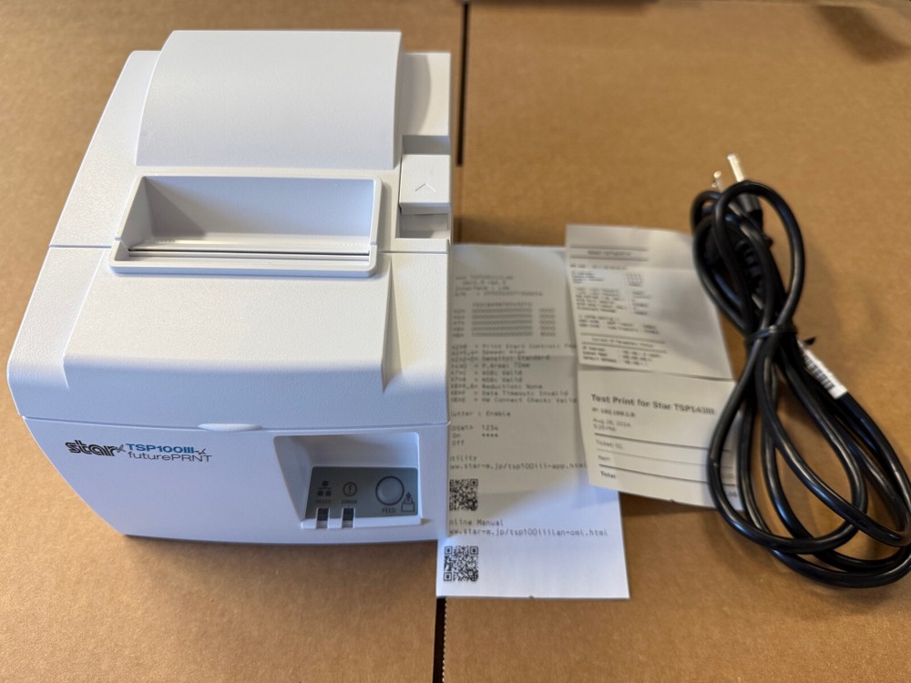 Star Micronics TSP100III TSP143IIILAN POS Thermal Receipt Printer Ethernet LAN
