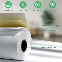 Thermal Receipt Paper Rolls POS Cash Register Credit Card 2 1/4×85 Ft 50 PCS