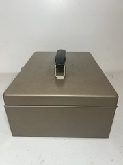 Vintage Rockaway Metal Cash Lock Box Inwood NY Excellent Condition 2 Keys Works