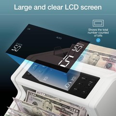 Safescan 2210 Money Counter Machine Counterfeit Detection 1,000 bills per minute
