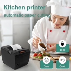 Rongta Pos Receipt Printer 80Mm Thermal Printer Usb/Serial/Ethernet And Auto