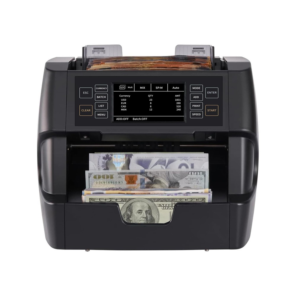 NUCOUN VC-3 Money Counter Machine Mixed Denomination, Value Counting, CIS/UV/…