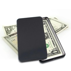 2 PCS Black Metal Cash Box – Single Row Currency Tray Money Holder