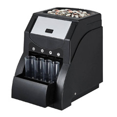 USD Coin Sorter Machine with 200 Coin Capacity and 4 Coin Tubes for Pennies, Nic